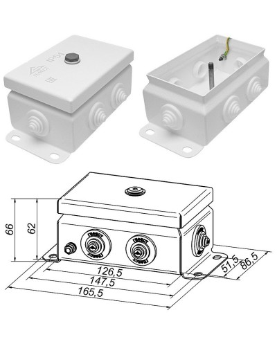КМ IP55-0812 (без DIN рейки). Коробка монтажная электротехническая. Гефест в Кызыле