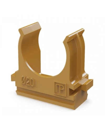 Крепёж-клипса для труб АБС-пластик бук D20 (100 шт) (PR13.0046). Крепление для труб ПВХ. Промрукав в Кызыле
