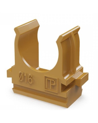 Крепёж-клипса для труб АБС-пластик бук D16 (100 шт) (PR13.0045). Крепление для труб ПВХ. Промрукав в Кызыле