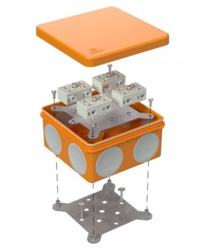 Коробка огнестойкая 100х100х50 (60-0300-FR6.0-4-8-Р Е15-Е60). Коробка огнестойкая для открытой установки. Промрукав в Кызыле