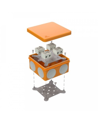 Коробка огнестойкая 100х100х50 (60-0300-FR10.0-8). Коробка огнестойкая для открытой установки. Промрукав в Кызыле