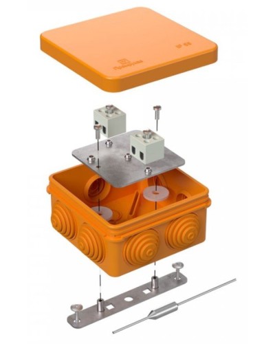 Коробка огнестойкая 80х80х40 (40-0210-FR2.5-4-П). Коробка огнестойкая для открытой установки. Промрукав в Кызыле