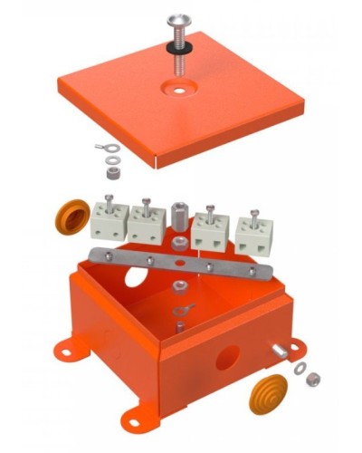 Коробка огнестойкая 110х110х65 (70-0360-FR6.0-8). Коробка огнестойкая для открытой установки. Промрукав в Кызыле