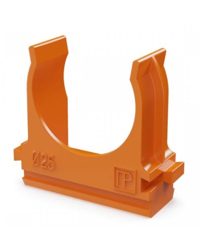 Крепёж-клипса для труб АБС-пластик оранжевая D25 (100 шт) (PR13.0065). Крепление для труб ПВХ. Промрукав в Кызыле